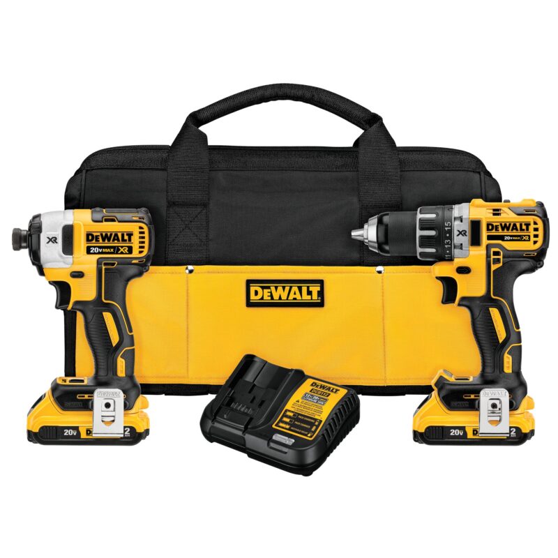 Ensemble de visseuse à percussion et de perceuse/visseuse DeWALT compactes sans balai et sans fil 20 V MAX* XR® – Image 2