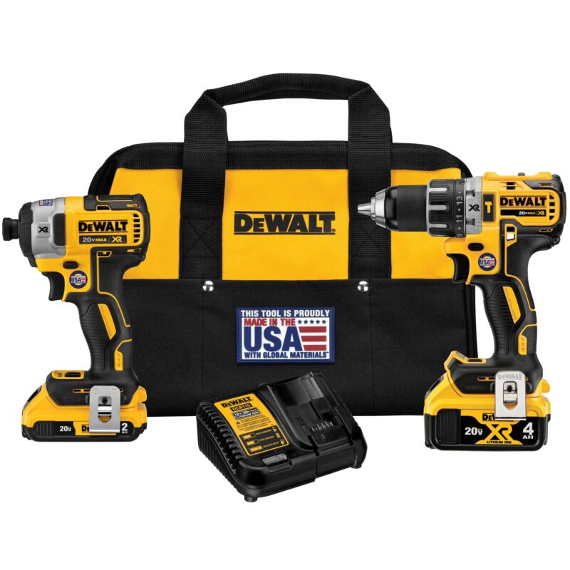 Ensemble de visseuse à percussion et de perceuse/visseuse DeWALT compactes sans fil 20 V MAX* XR® – Image 2